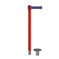 Montour Line Stanchion Belt Barrier Removable Base Red Post 11ft.Bk/Bl Belt MSX630R-RD-BBH-110